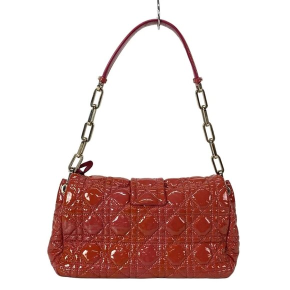 DIOR/ChristianDior Cannage Stitch - Pink Patent Leather Shoulder Bag 690-050825 - Picture 2 of 14